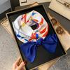 Satin high-end tied hair long silk scarf headband elegant and simple versatile hair band headband streamer hair accessories women's tied bag