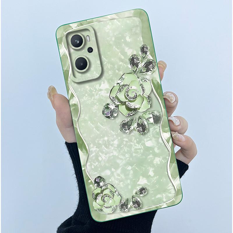 For OPPO A96 CPH2333 Realme 9i 4G RMX3491 Phone Case Fashion Simplicity Oil Painting Flowers Silicone Soft Shockproof Back Cover
