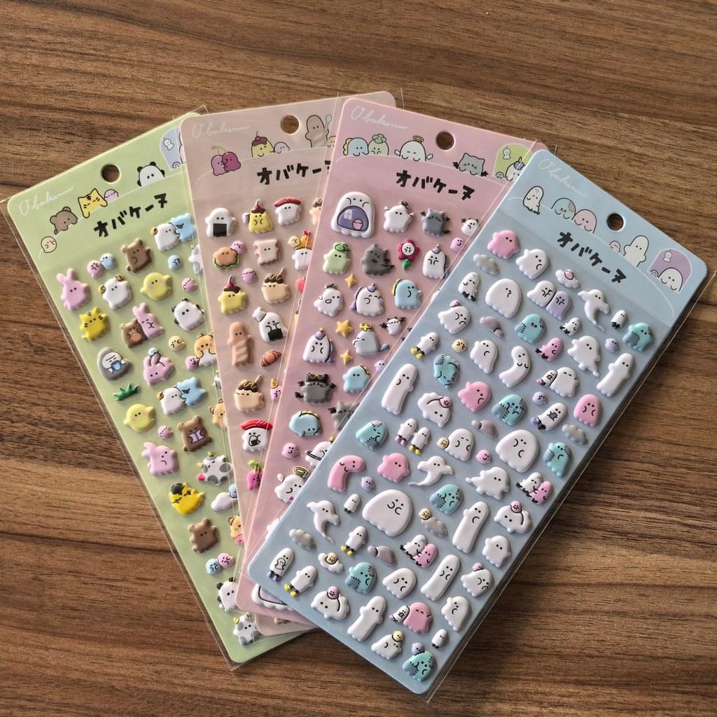 

Obakeinu Милі Міні-Наклейки (4 аркуші) - Чарівний Мультяшний Декор Фігурка для Планерів Подарунок Декорація Магазин Наліпок BulingBulingStickers