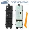 25401-JD00B for Nissan Qashqai / Qashqai+2 I J10 NJ10) Note II 5 Portes (E12) Front Left Window Lifter Control Switch 14+3P
