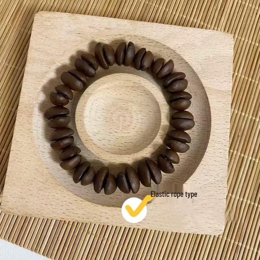 Fresh Coffee Bean Mind-Clearing Bracelet: Exquisite Unisex Beaded Jewelry & Unique Couple Gift