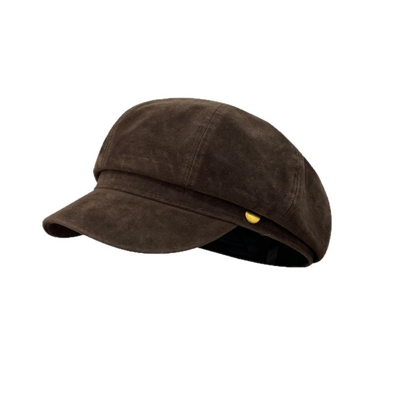 Autumn and winter high quality British style beret children fashion casual big head circumference octagonal hat retro temperament painter hat