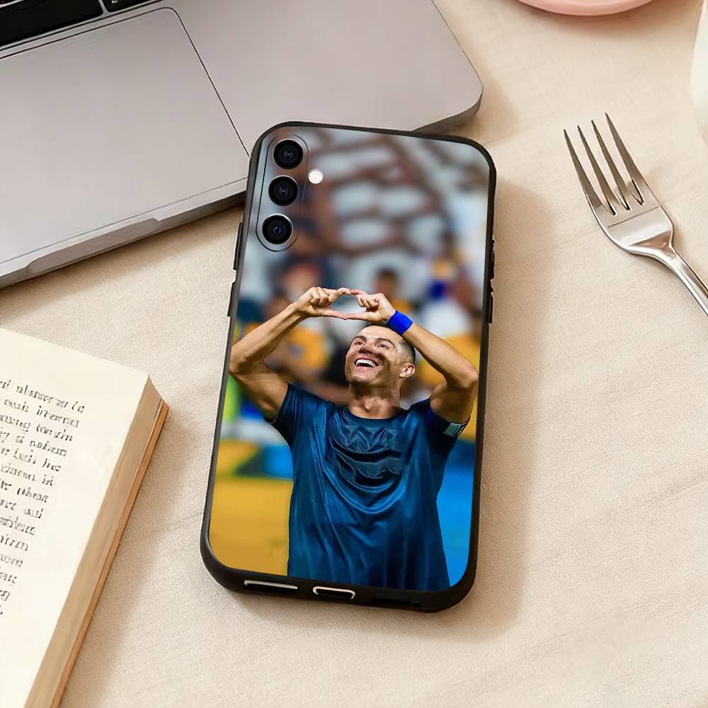 Berühmte A-Sportler C-CR7 Handyhülle für Samsung Galaxy A73,A72,A71,A70,A53,A52,A51,Andere Weiche Schwarze Hülle