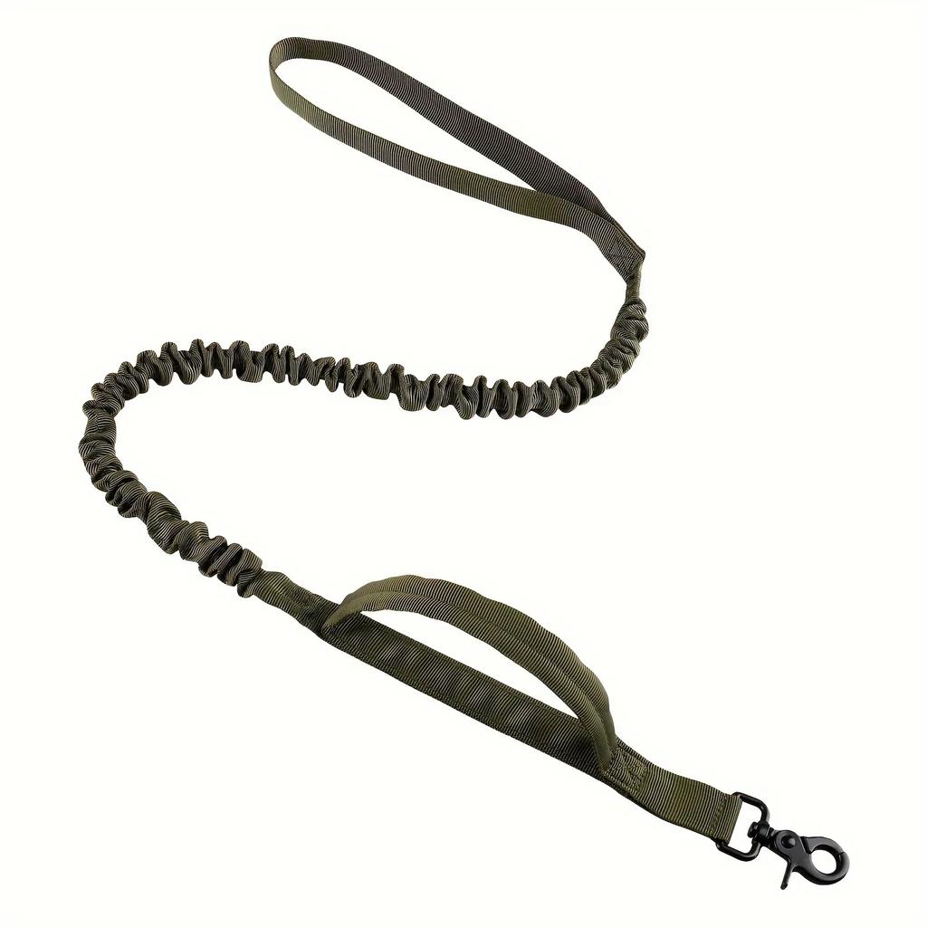 Tactical Hunting Dog Collar Traction Rope Zinc Alloy Imitation Nylon Velcro Adjustable in Size Hunt Accessories