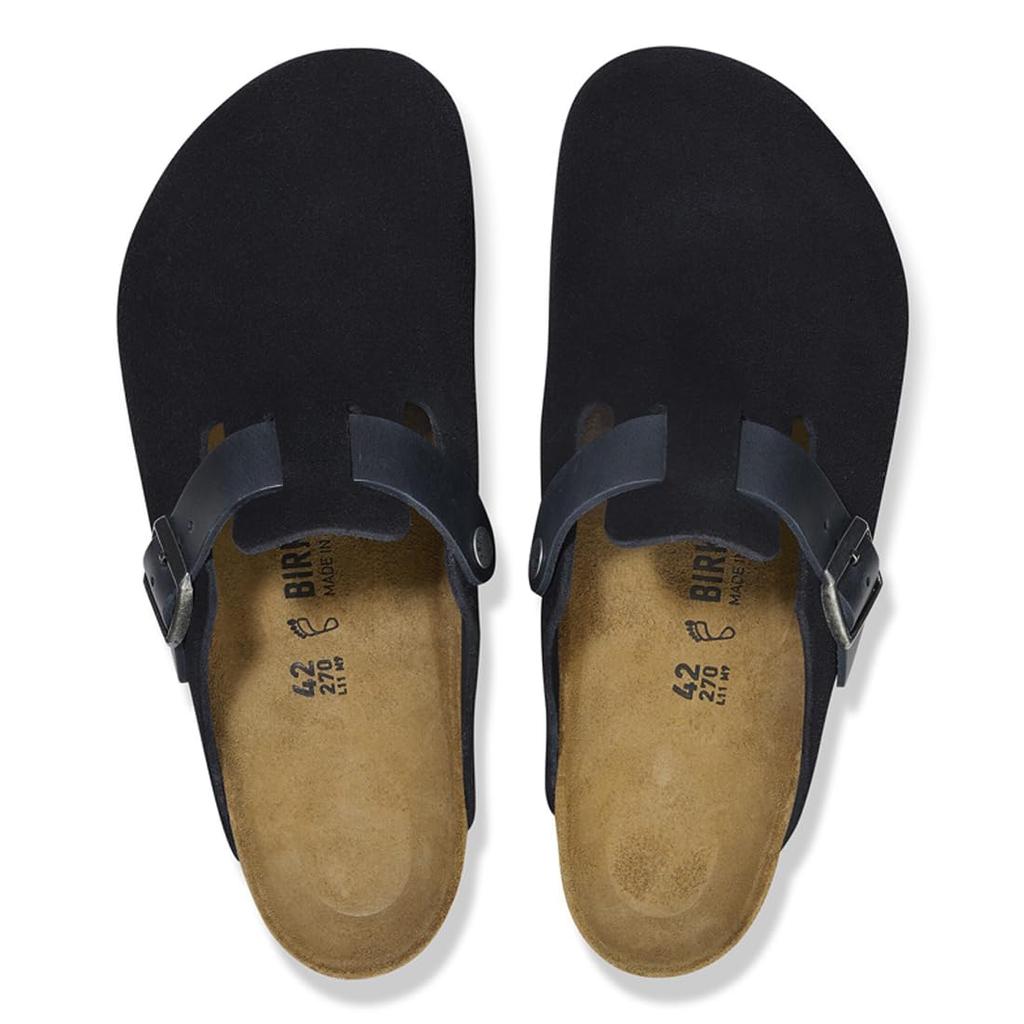 Boston Clog Sandals Leather Regular Width Black Unisex Men Women Birken Boston 1028210 Midnight [Birkenstock] EU41(26.5cm)