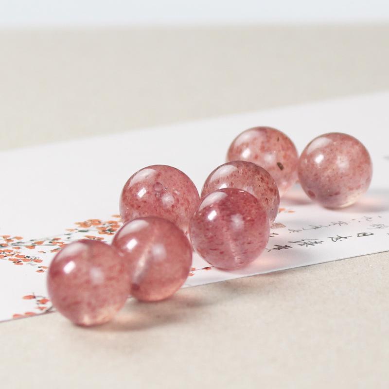 Sweet Starlight Pink Strawberry Crystal Beads for DIY Women's Bracelets