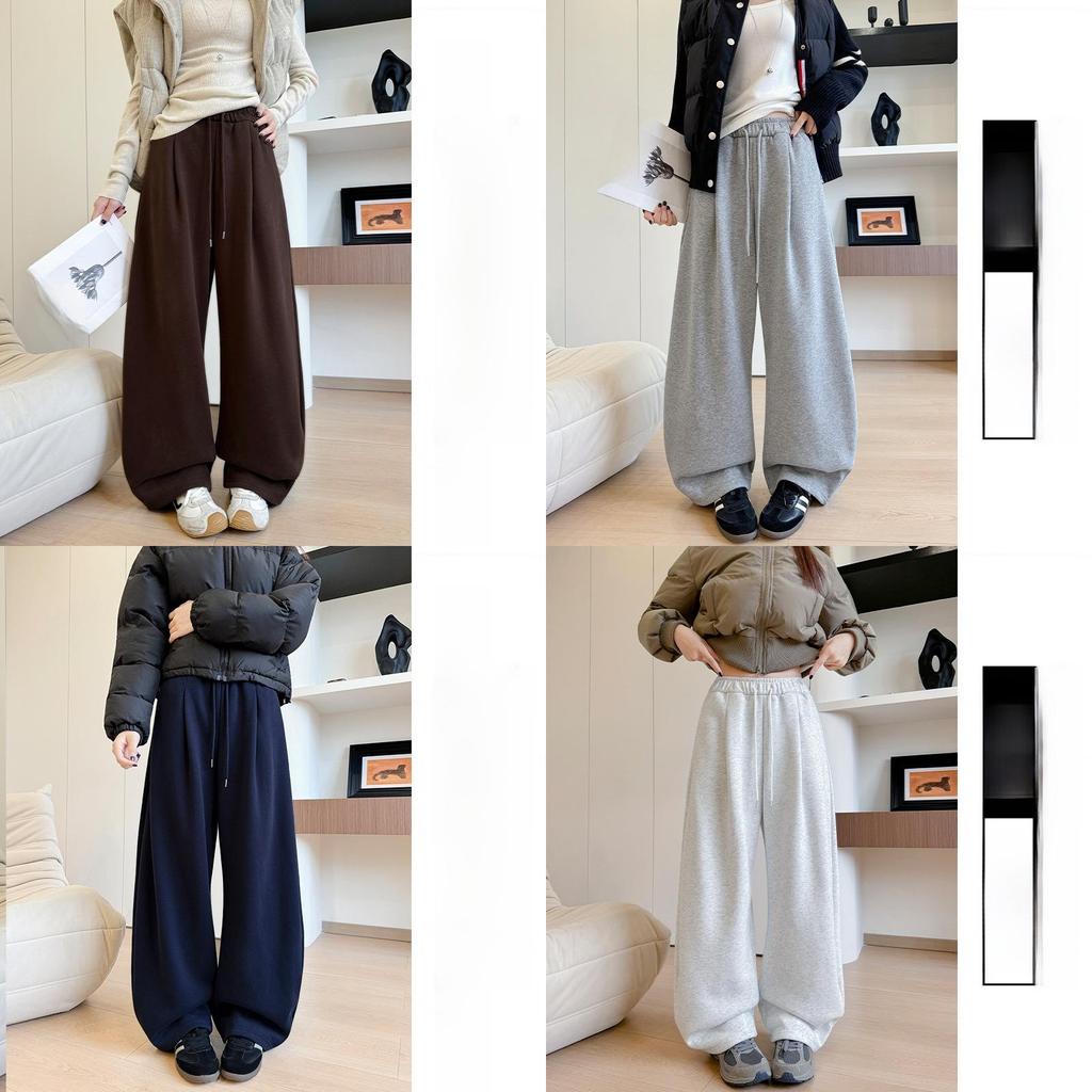 Girl High Waist Flared Pants With Cotton Polyester Fabric For Fall Winter Casual Wear