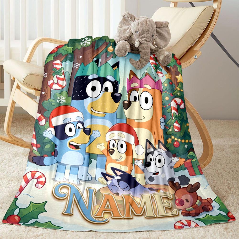 Christmas Friends Personalized Name Blanket Gift Personalized Blanket Comfortable Suitable for Couch Home Decor Livingroom Nap for All Occasions