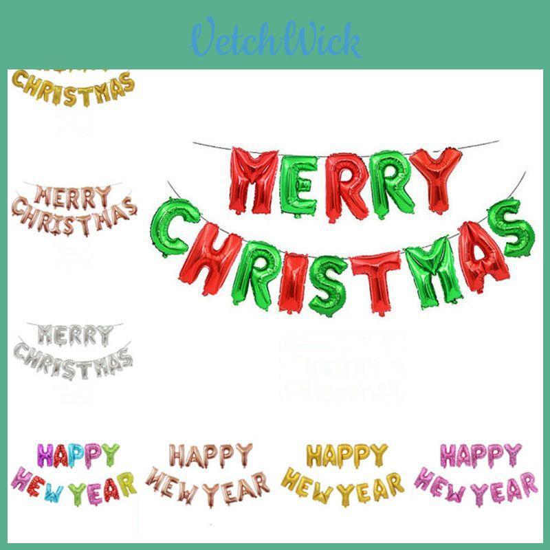Merry Christmas Balloons And Happy New Year Party Decoration For Festive Celebrations