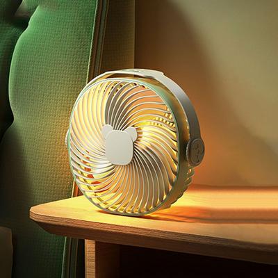Small Desktop Fan Can Be Usb Charged,3-speed Strong Wind And Low Noise Portable Mini Electric Fan Can Be Used As A Night Light