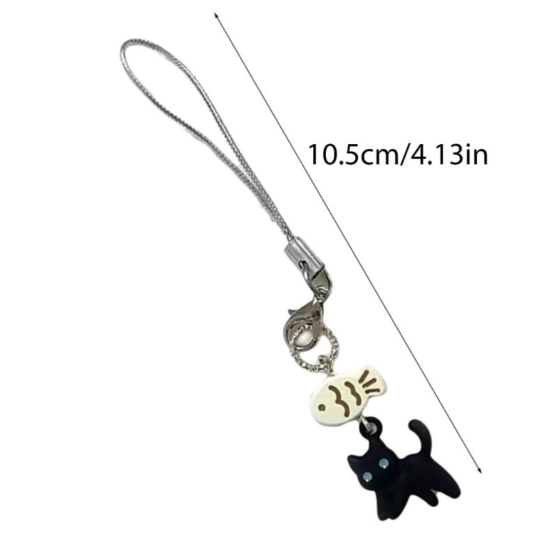 Multipurpose Handmade Beaded Cats Charm Lovely Phone Strap Stylish Accessory Portable for Fashionable Decoration