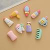 Cartoon Resin Accessories for DIY: Cream Glue Phone Case Charms, Hair Clips, and Fridge Magnets.