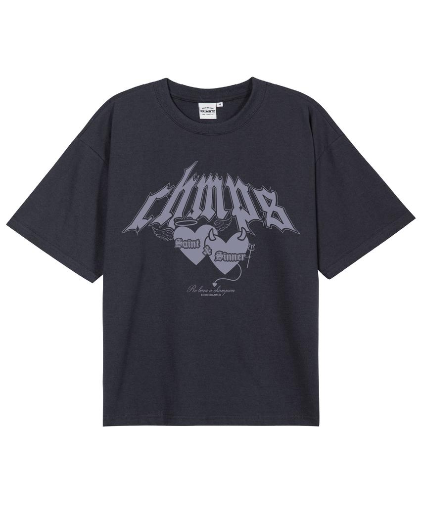 BORN CHAMPS [8 Colors] Duality Oversized Short Sleeve T-Shirt (Type B)