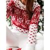 Autumn Winter Women's Christmas Style Snowflake Long Sleeve Base Layer Knit Sweater Luxurious Relaxed-fit Slimming and Versatile Top
