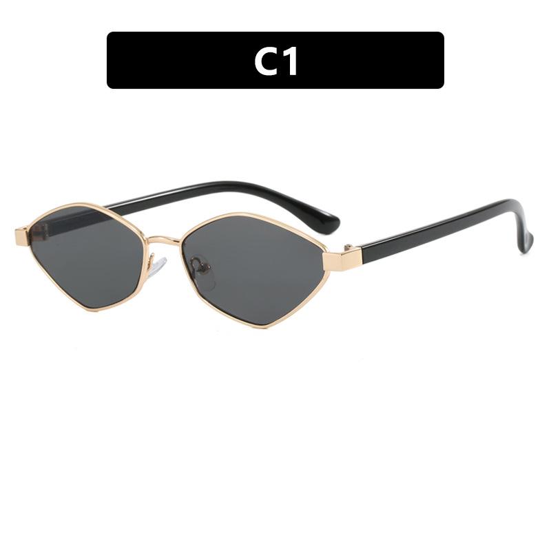 2024 High-End Small Frame Rhombus Cat Eye Polygon Sunglasses