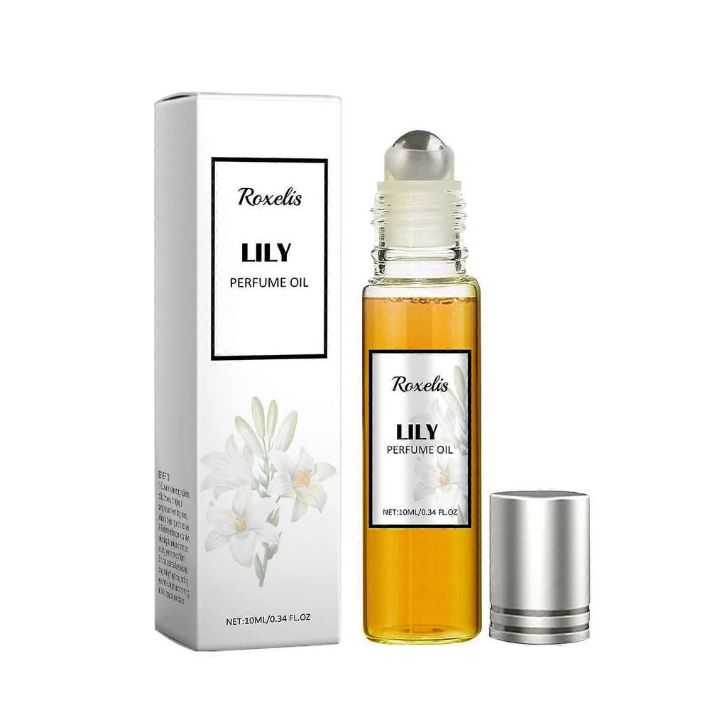 Roxelis Women's Pheromone Roll-On Lily Perfume, Mild And Long-Lasting Fresh Floral Fragrance, Portable And Long-Lasting Scent less