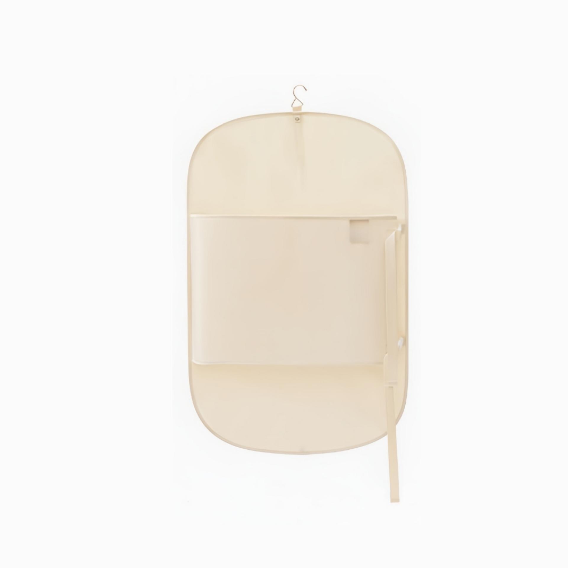 

Wardrobe Compression Hanging Bag Lazy Storage Board Space-Saving Clothing Organizer for Winter Clothes with Buckle бежевий