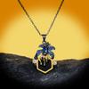 Creative Zircon Spider Black Gold Pendant 925 Silver Plated Exaggerated Insect Necklace Handmade Enamel Party Sweater Chain