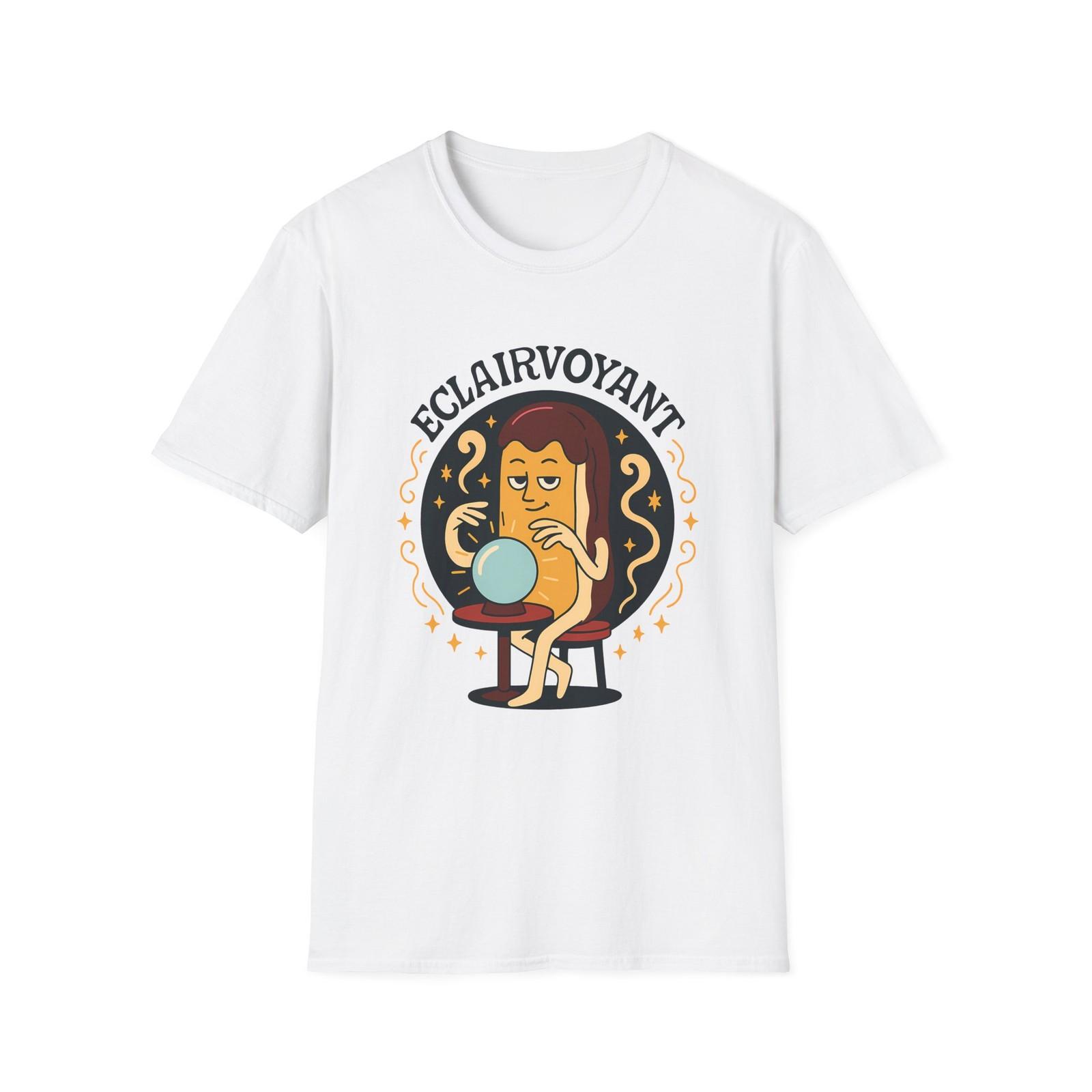 Unisex Softstyle T-Shirt Mens Womens Tees Top Funny Chocolate Eclair Fortune Teller Mystic Dessert 4XL