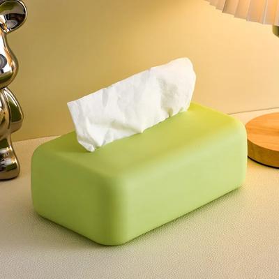 Light Luxury Tissue Box Soft Waterproof Tissue Box Cover Silicone Reusable Wet Wipe Box Holder Bathroom Kitchen Paper Holder