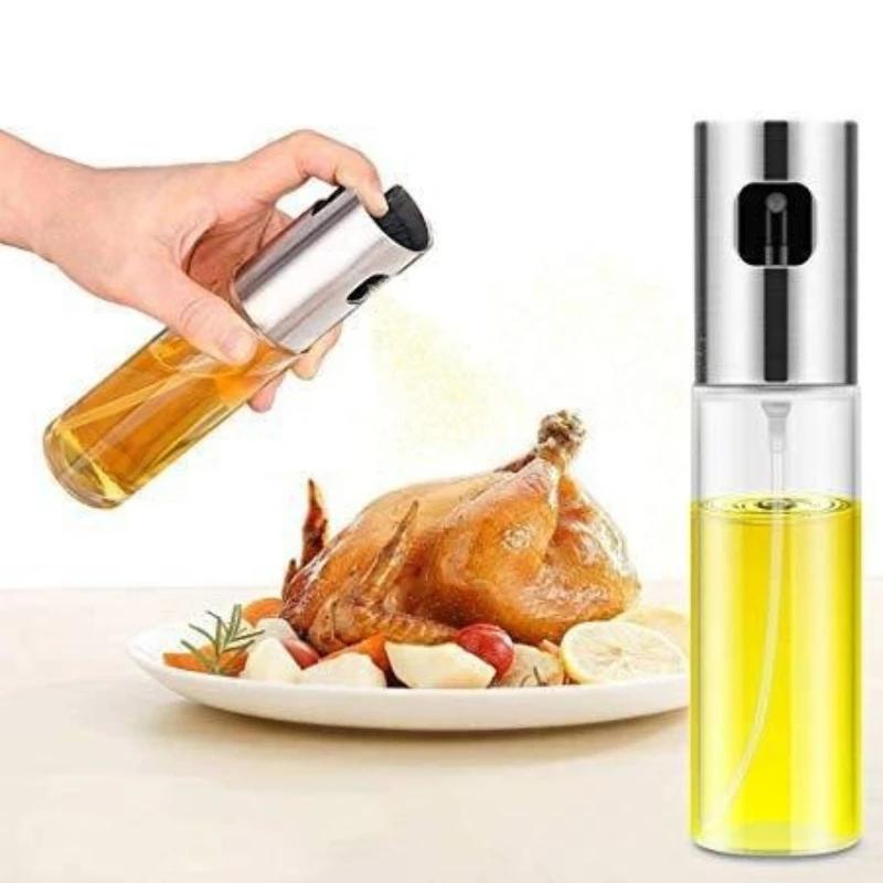 Kitchen Spray Bottle Oil Sprayer Oiler Pot BBQ Barbecue Cooking Tool Can Pot Cookware Kitchen Tool PP Olive Pump 100ml