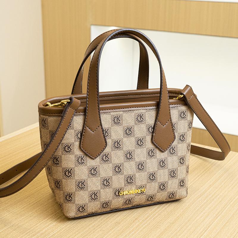 

Маленькая сумка-тоут с ретро-принтом, универсальная маленькая сумка-корзина для овощей, сумка через плечо, сумка-мессенджер, сумка для мобильного телефона и мелочи с принтом хаки