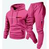 Mens Hooded Oversized Cotton Blend Sweatshirt Set Long Sleeve Top Pants Casual Sportwear