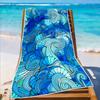 1Pc, Blue Rhapsody Beach Towel, Super Absorbent Lightweight Beach Towel - Sand-Free Quick-Dry Towel, Soft Microfiber
