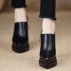 Fashion Super High Heel Platform Single Shoes Women's Fashion Pointed Toe Side Pull Anti-slip Wear-resistant Low Top Shoes