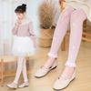 Children Summer Breathable Thin Pantyhose Girls Solid Color Rabbit Lace Stockings Baby Anti-mosquito