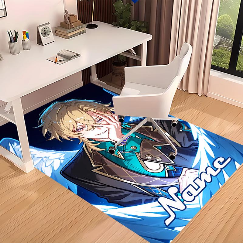 Custom personalization Anime Honkai Star Rail Aventurine Print Area Rug - Soft, Washable Non-Slip Indoor Mat,Living Room,Home&Office Decorative Rug