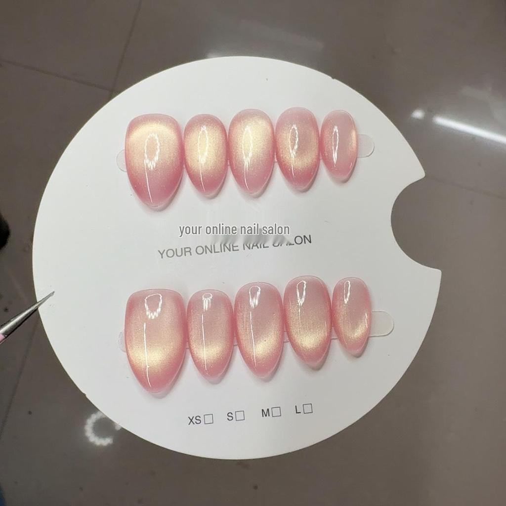 Handgefertigte Katzenaugen-Glasperlen-Nagelkunst-Kollektion: Abnehmbare tragbare Nagelspitzen