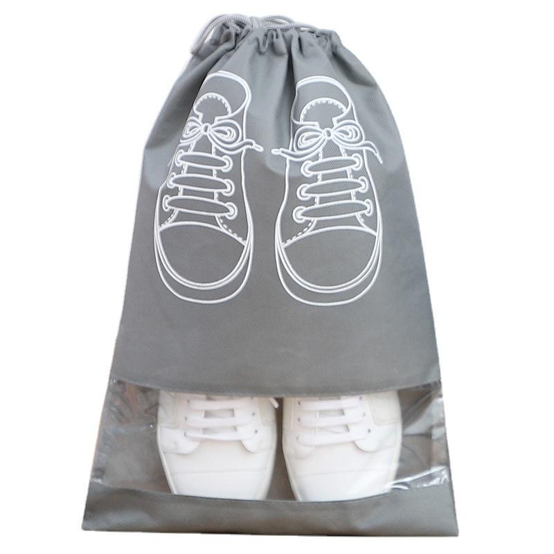 Non-Woven Shoe Storage Bag Bundle Mouth Bag Household Travel Shoe Storage Bag Dust-Proof Environmental Protection Bag Drawstring Shoe Bag