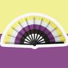 62KD Folding Hand Fans Rainbows Fan Dance Decoration Hand Fans Summer Fan Perfect Props for Summer Music Festivals & Parties