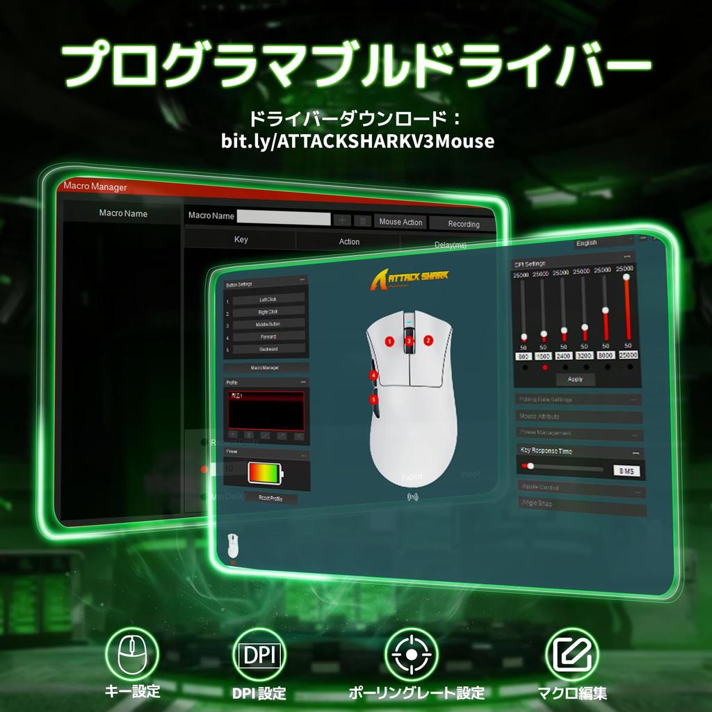 ATTACK SHARK V3 Gaming Mouse PAW 40G Three Connection Modes 100 500mAh Cloud Independent Rechargeable for Standards Compliance Certificate 3311,