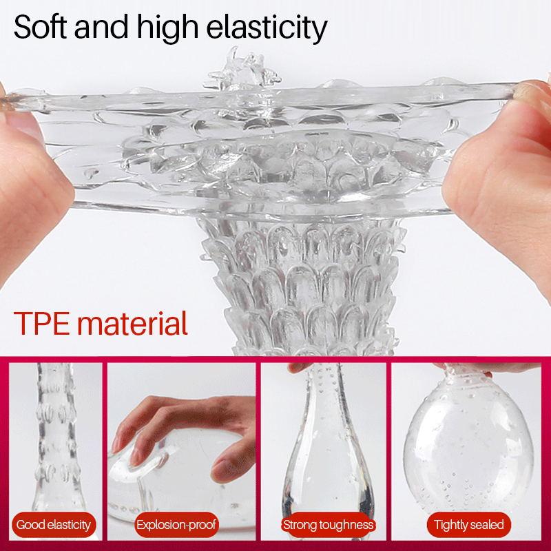 Fish Scales Condoms Penis Extension Sleeves Delay Ejaculation Reusable Spike Condoms Blocking Penis Sleeve