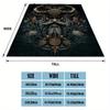 Dark Fantasy Style Viking Head Pattern Printed Blanket, Suitable for Sofa, Bed, Camping, Office, Travel Gift Blanket, All-season Multi-purpo