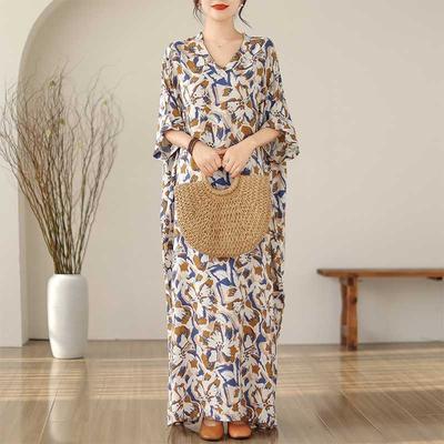 Plus Cover Up Flesh Thin V-neck Long Dress