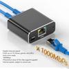 Gigabit RJ45 Splitter 1 To 2 Ethernet Cable Adapter 1000Mbps Network Switch for High Speed Internet