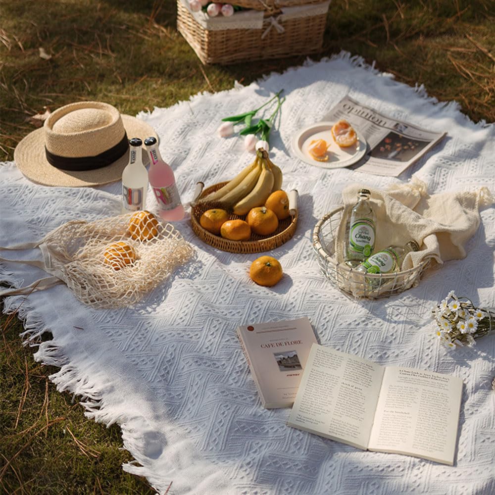 JetWave Picnic 130 X 180 for 1 To 4 Scandinavian with Compact Easy To for Field Sports Cherry Blossom Outdoor Sheet, Cm, People, Style, Stylish,