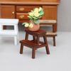 1:12 Dollhouse Mini Stool Exquisite Details Realistic Appearance Double-deck Step Stool Doll House Accessory