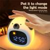 ABWR-Lovely Clock Night Light For Kids Sleep Training Silicone Colorful Changing Touch Light For Children Bedroom