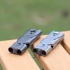 150DB Double Tube High-frequency High Decibel Survival Whistle Outdoor Rescue Steel Metal Survie Accessories Hiking Tool Travel