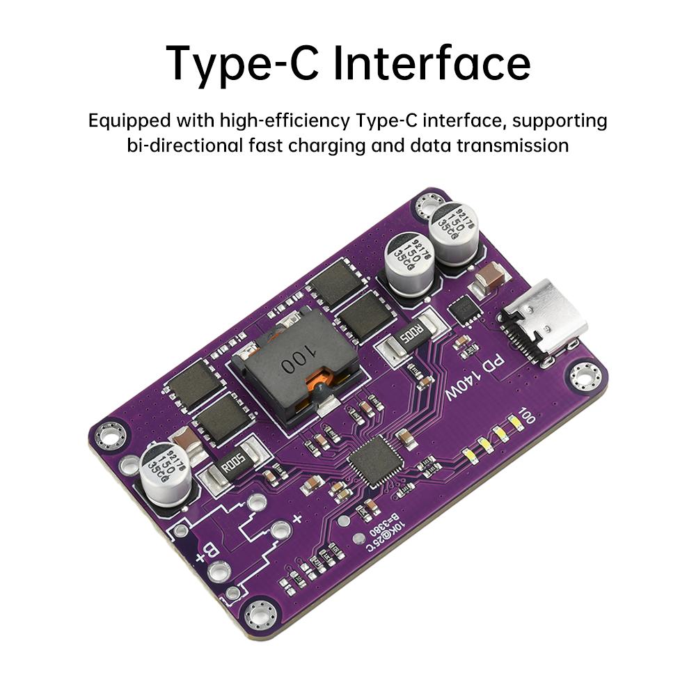 

PD3.1 140W High-power Fast Charging Module 3S 4S 5S 6S Type-C Lithium Battery Charging and Discharging Module XT30PW-M Socket