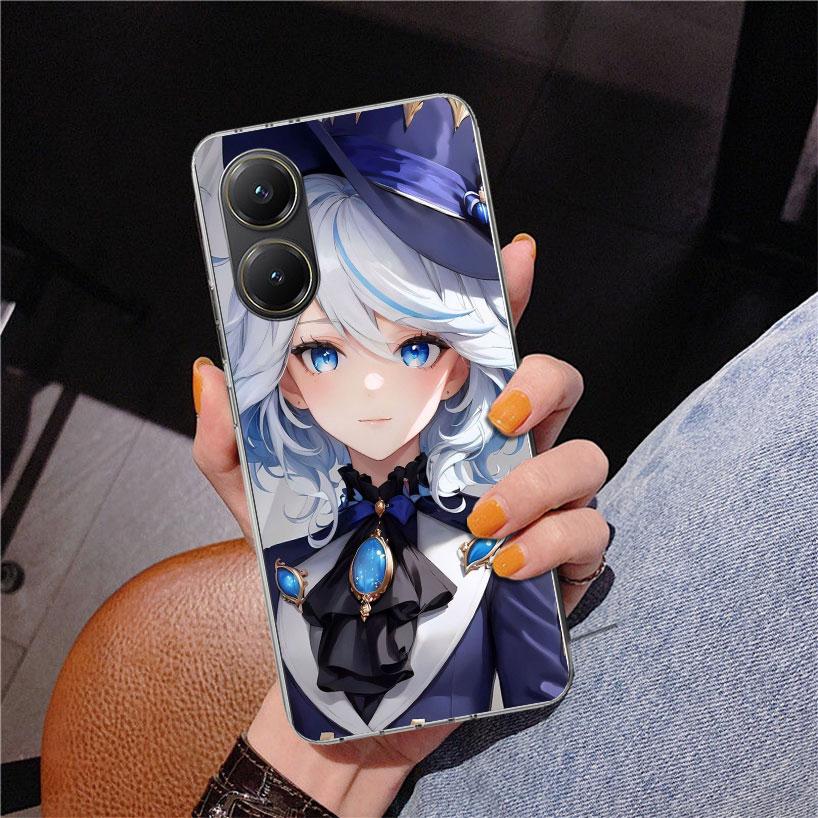 Genshin Impact Furina Phnoe Case for Xiaomi Poco X5 X6 X7 Pro X4 Gt F7 Ultra M8 M7 Redmi 15C 15 13C 13 12C 12 Unique Cover Coque