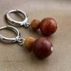Elegant Zen Beaded Ear Cuffs: Retro-Chinese Wooden Earrings
