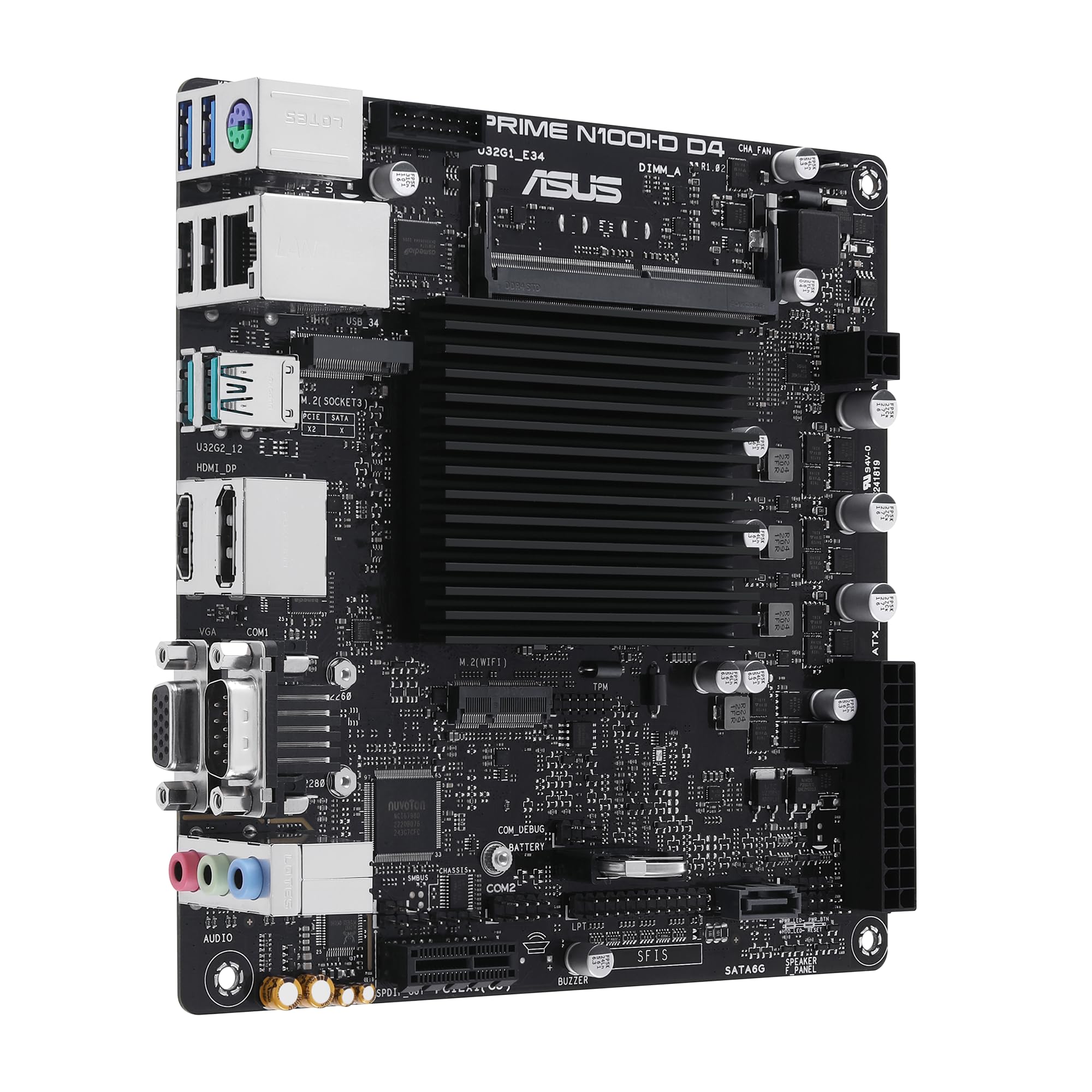 

ASUS PRIME Вбудований процесор Intel N100 ЦП Сумісний DDR4 Авторизований дистриб’ютор Продукт N100I-D D4-CSM Mini-ITX Материнська плата/домашня