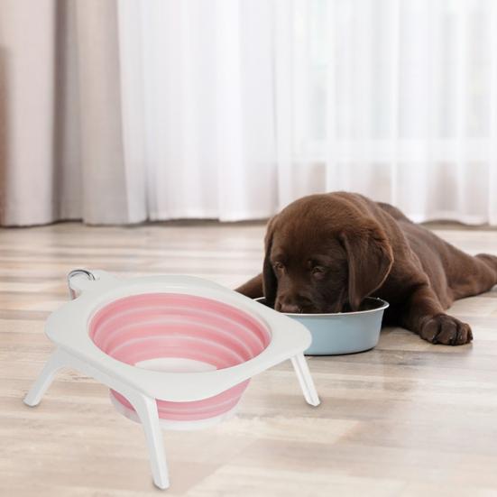 Bowl Foldable Dog Bowl with Stand Easy To Clean Pet Food Water Bowl