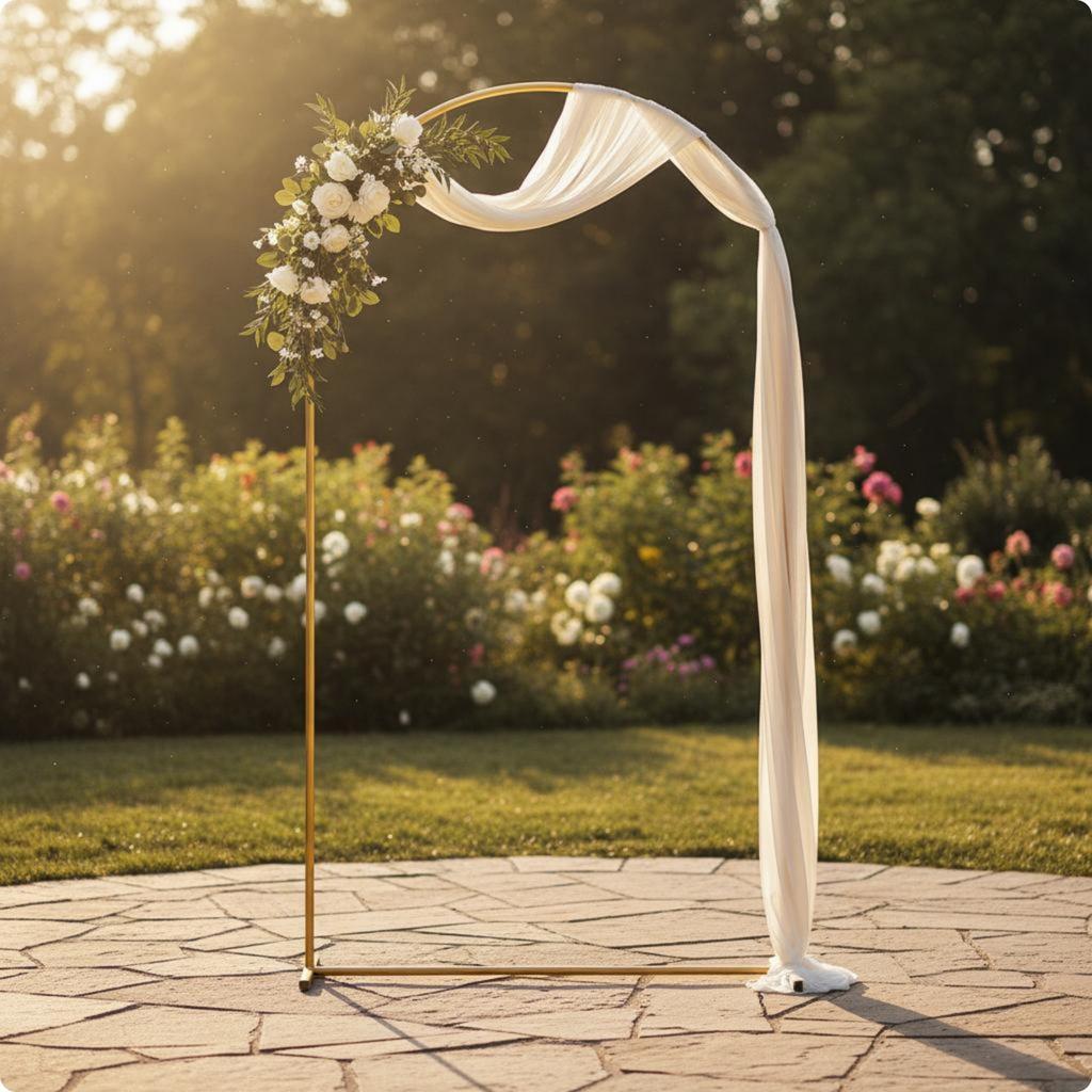 10 Sets Curved Arch Arch Frame Sturdy Metal Backdrop Arch Curved Arch Backdrop Stand Modern Look Event Decor for Ceremony