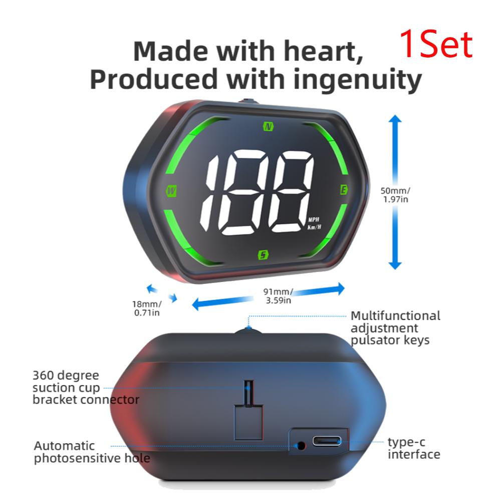 

Wireless Car HUD Display with Speed and Direction Data Support Bluetooth Connection for Safe and Intelligent Driving Accessory